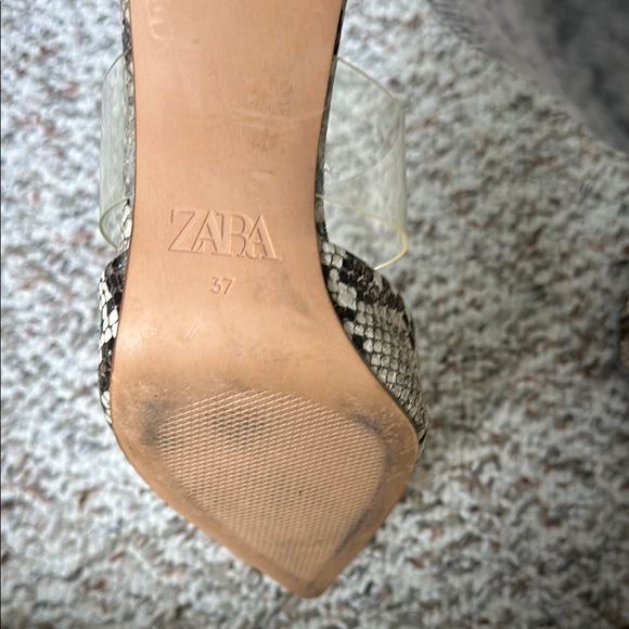 Zara Snake Print Mules - Picture 2 of 3